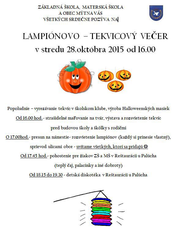Fotogaléria Lampiónovo - tekvicový večer 2015 (15) Lampiónovo - tekvicový večer 2015
